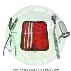  Hegar uterine dilator 3 pieces set, 7-8, 11-12, 15-16, wartenberg pinwheel,mathieu speculum, collin large